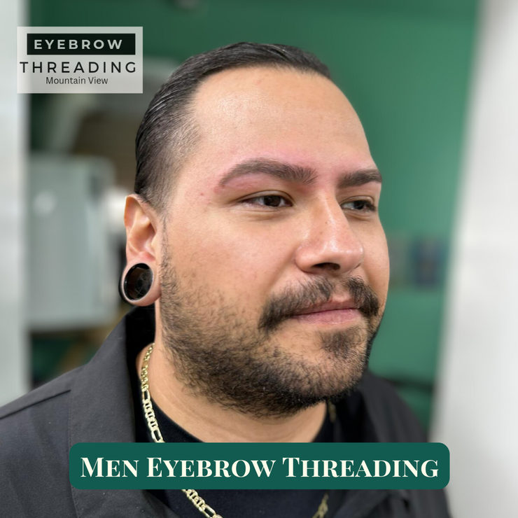 men Eyebrow threading before and after